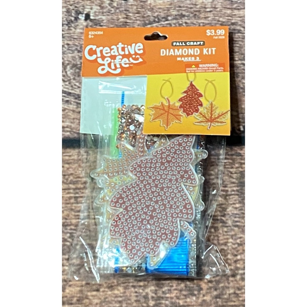 Autumn Leaf Ornaments Acrylic Diamond Painting Kit Hobby Lobby New